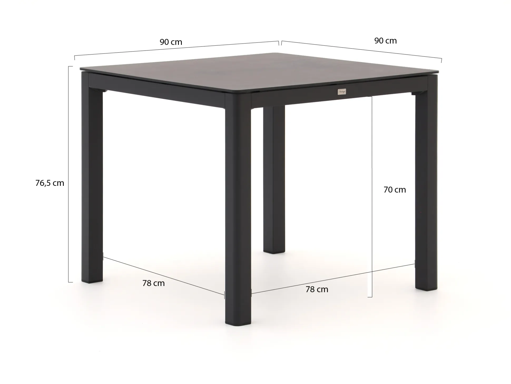 Bellagio La Fonte dining tuintafel 90x90cm
