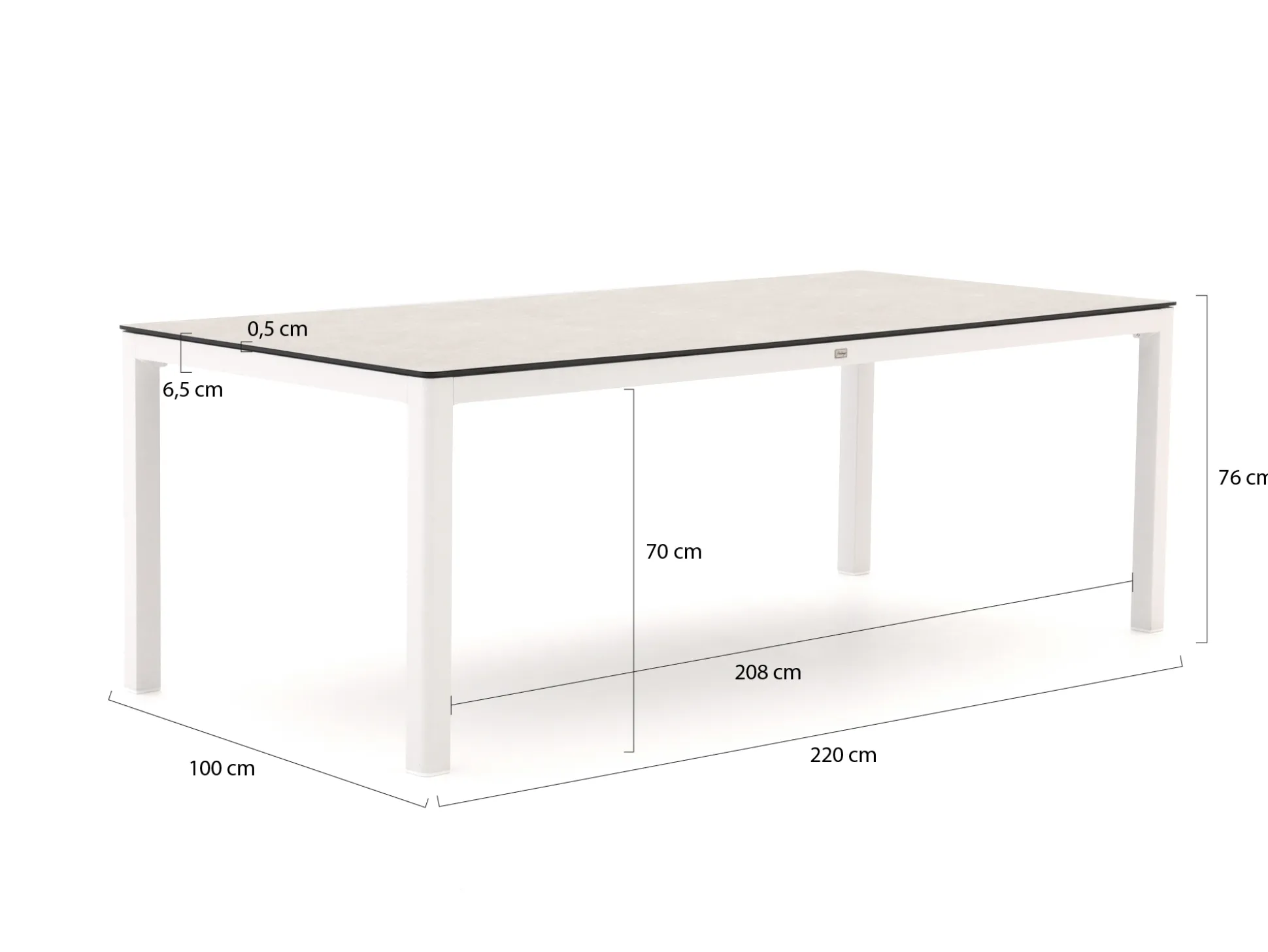 Bellagio La Fonte dining tuintafel 220x100cm