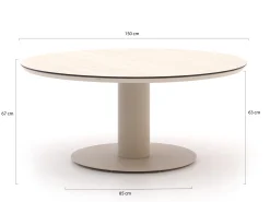 Bellagio La Fonte low dining tuintafel ø 150cm