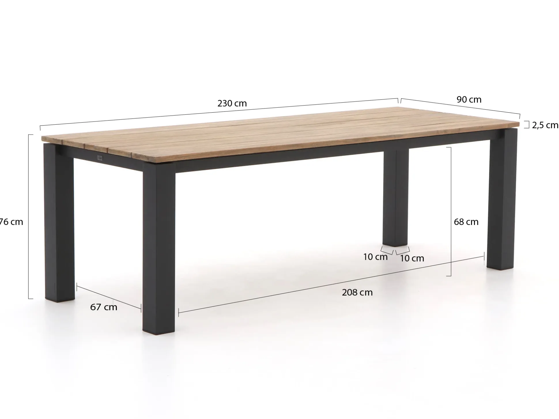 Bellagio Lagundo dining tuintafel 230x90cm