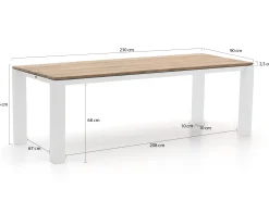 Bellagio Lagundo dining tuintafel 230x90cm