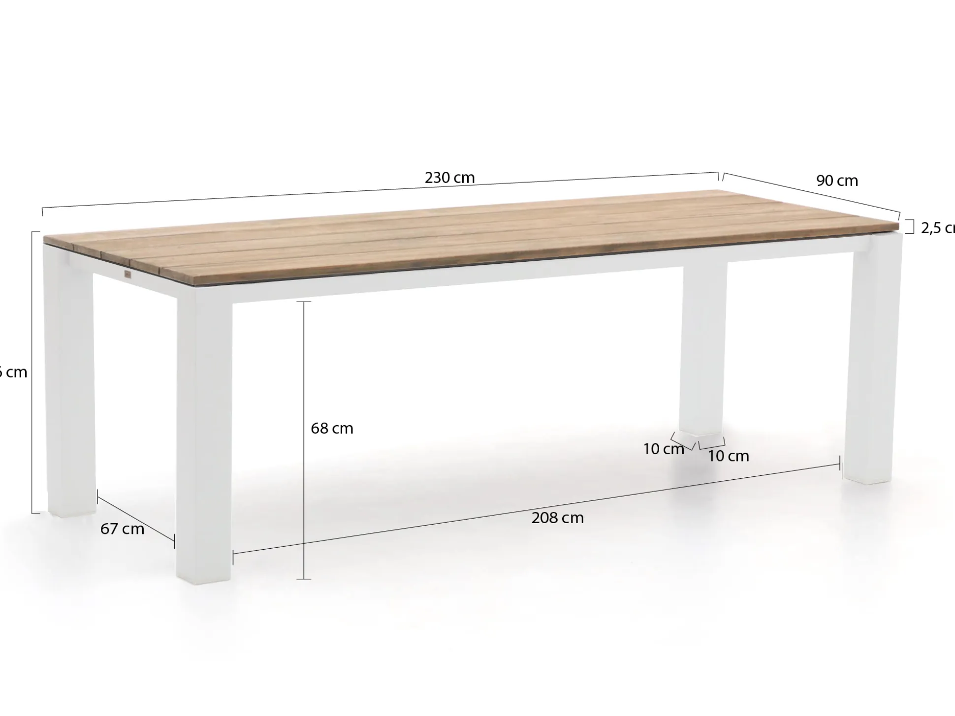 Bellagio Lagundo dining tuintafel 230x90cm