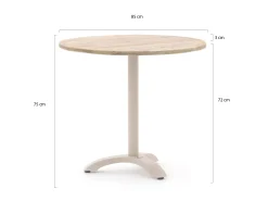 Bellagio Lisio tuintafel ø85cm (h:75cm)