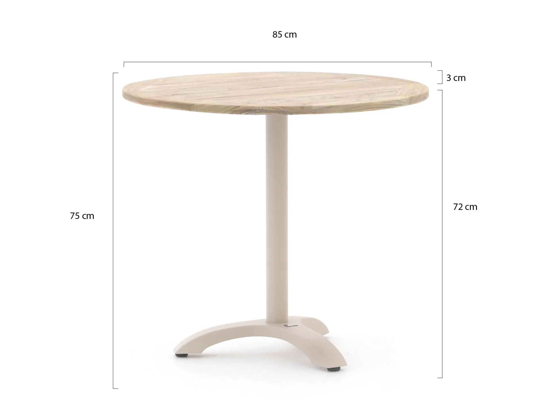 Bellagio Lisio tuintafel ø85cm (h:75cm)