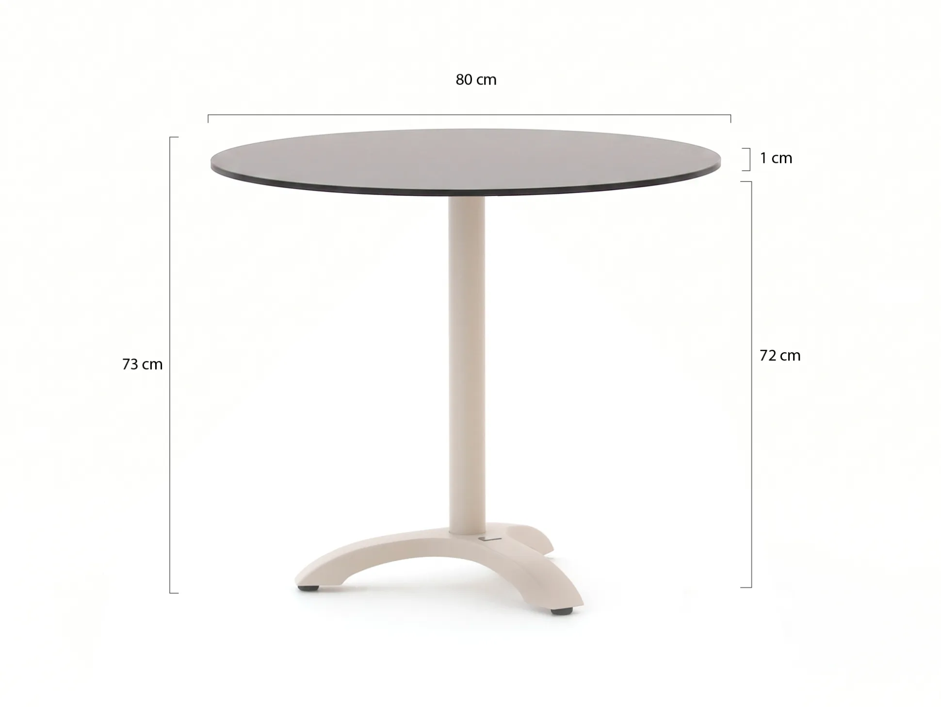 Bellagio Lisio tuintafel ø80cm (h:73cm)