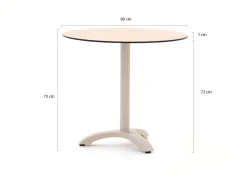 Bellagio Lisio tuintafel ø80cm (h:73cm)