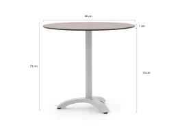 Bellagio Lisio tuintafel ø80cm (h:73cm)