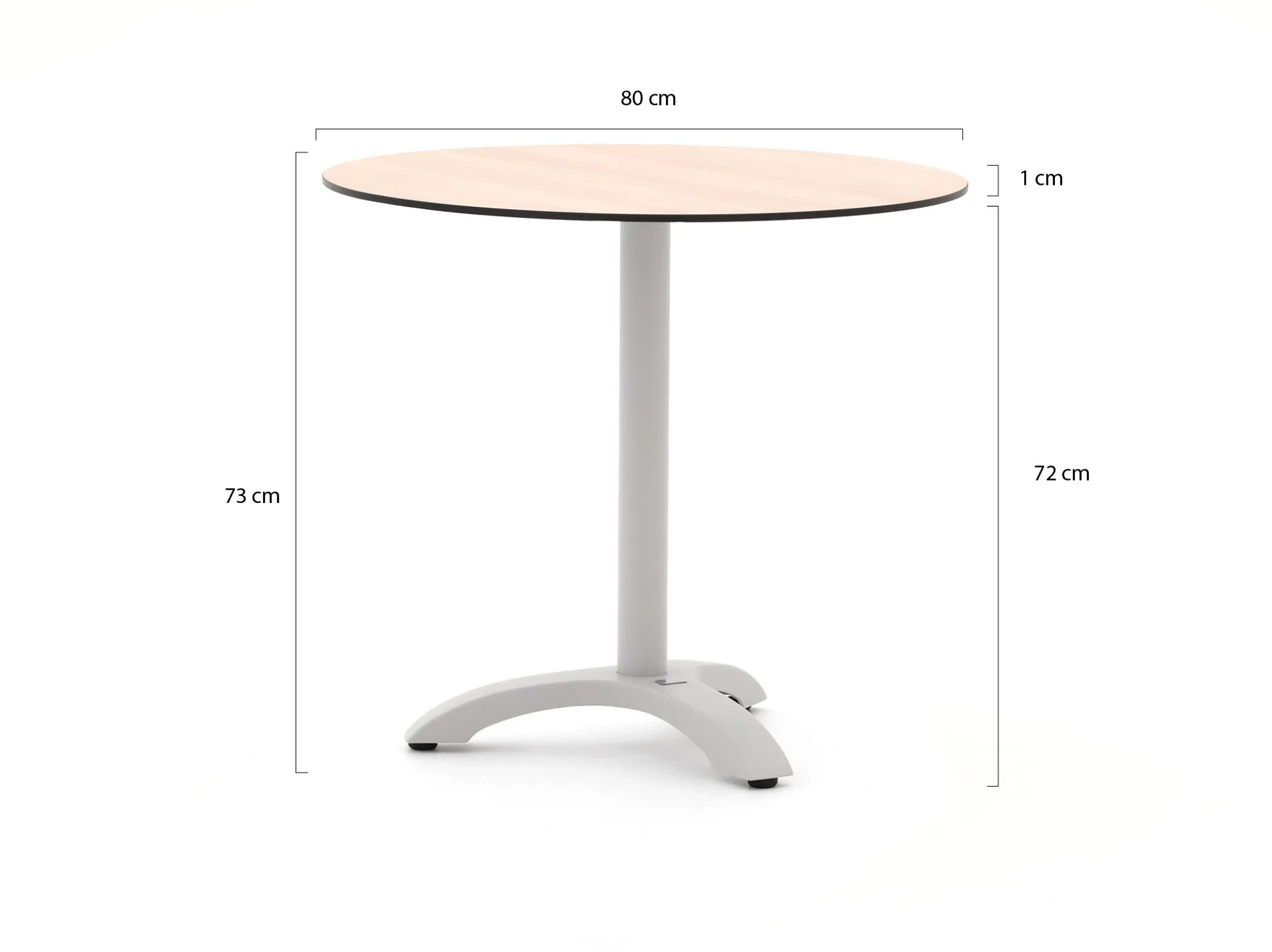 Bellagio Lisio tuintafel ø80cm (h:73cm)