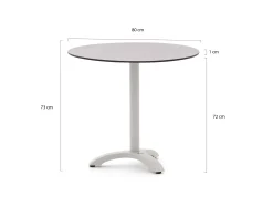 Bellagio Lisio tuintafel ø80cm (h:73cm)