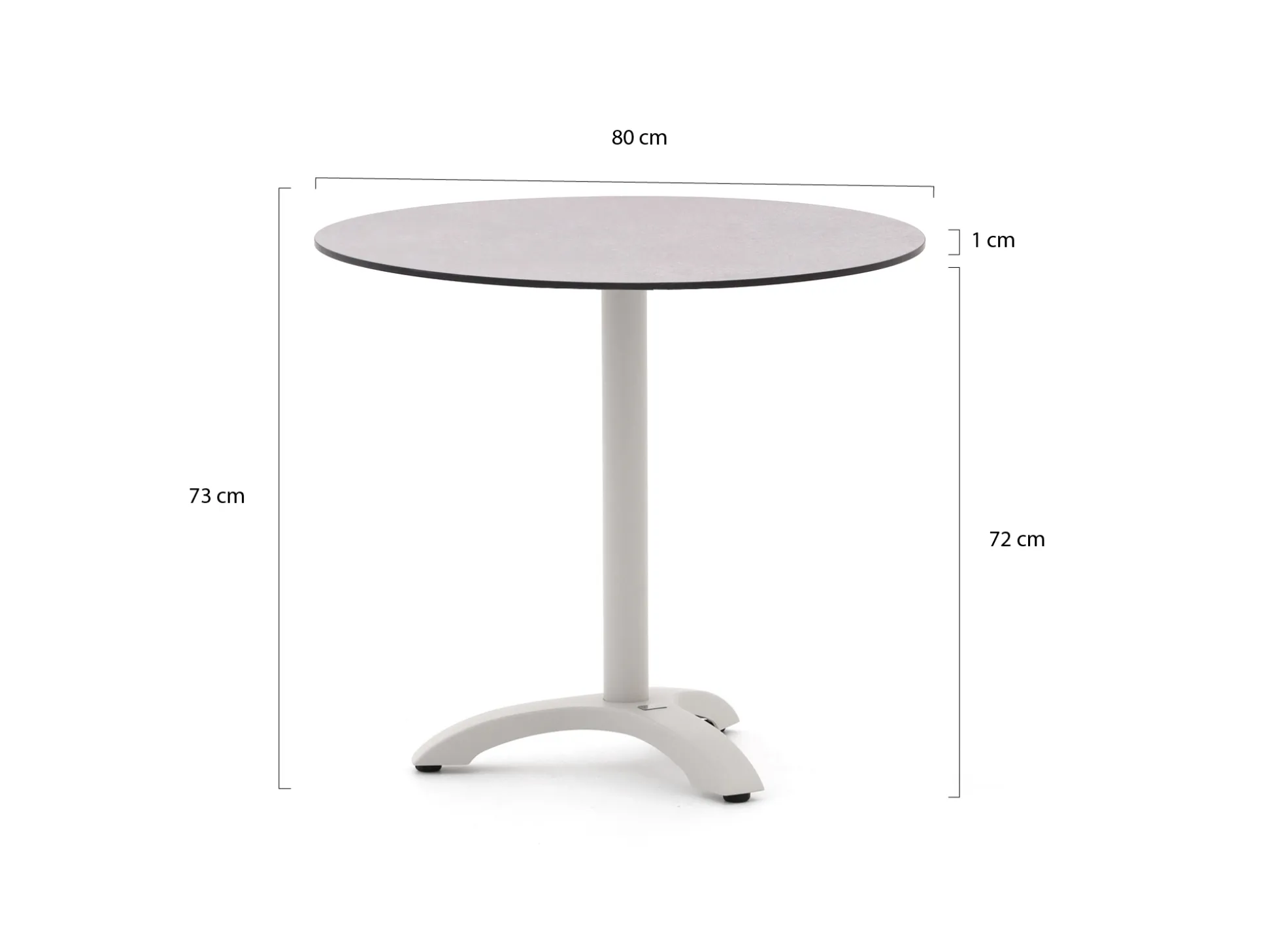 Bellagio Lisio tuintafel ø80cm (h:73cm)