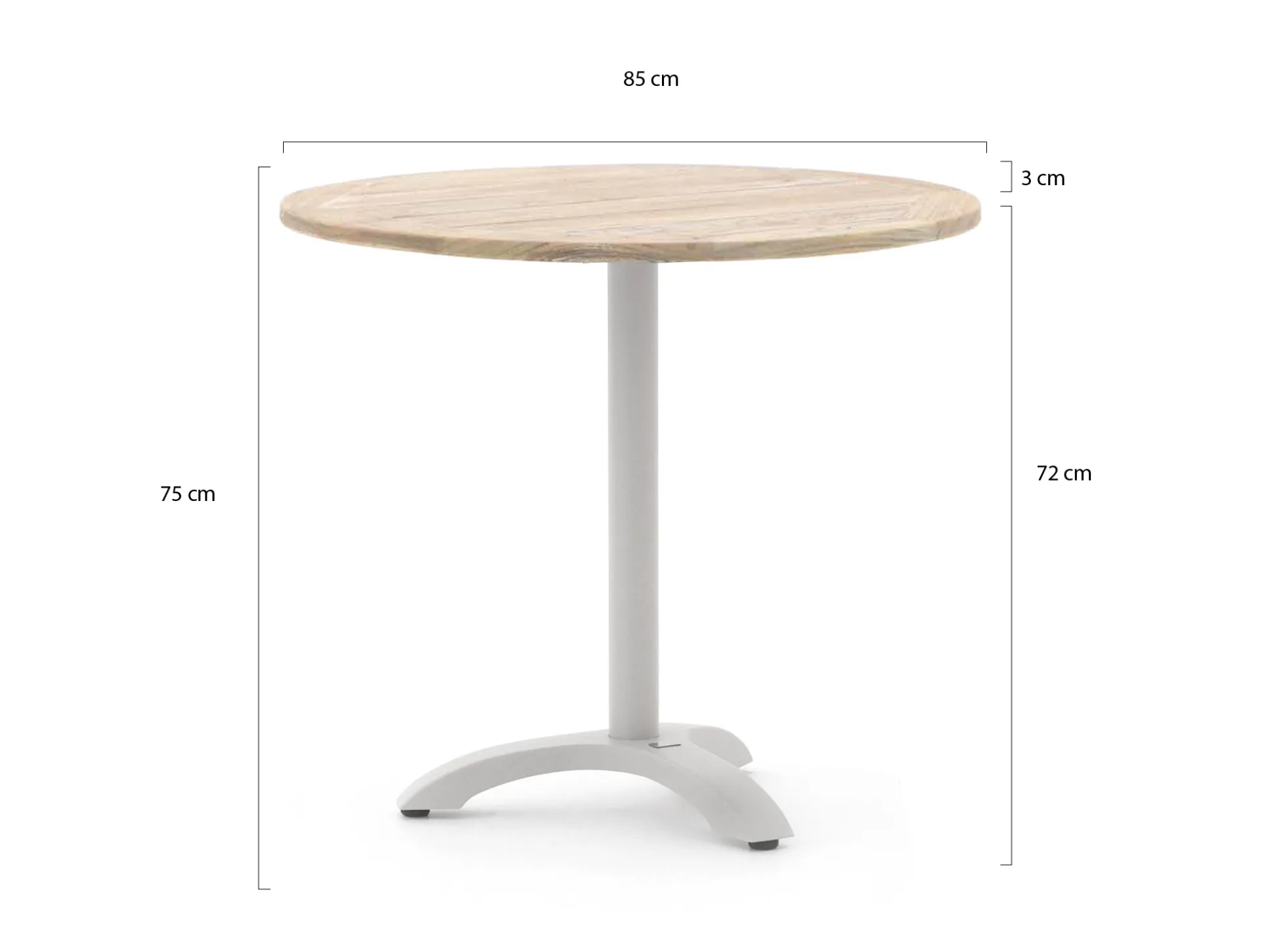 Bellagio Lisio tuintafel ø85cm (h:75cm)