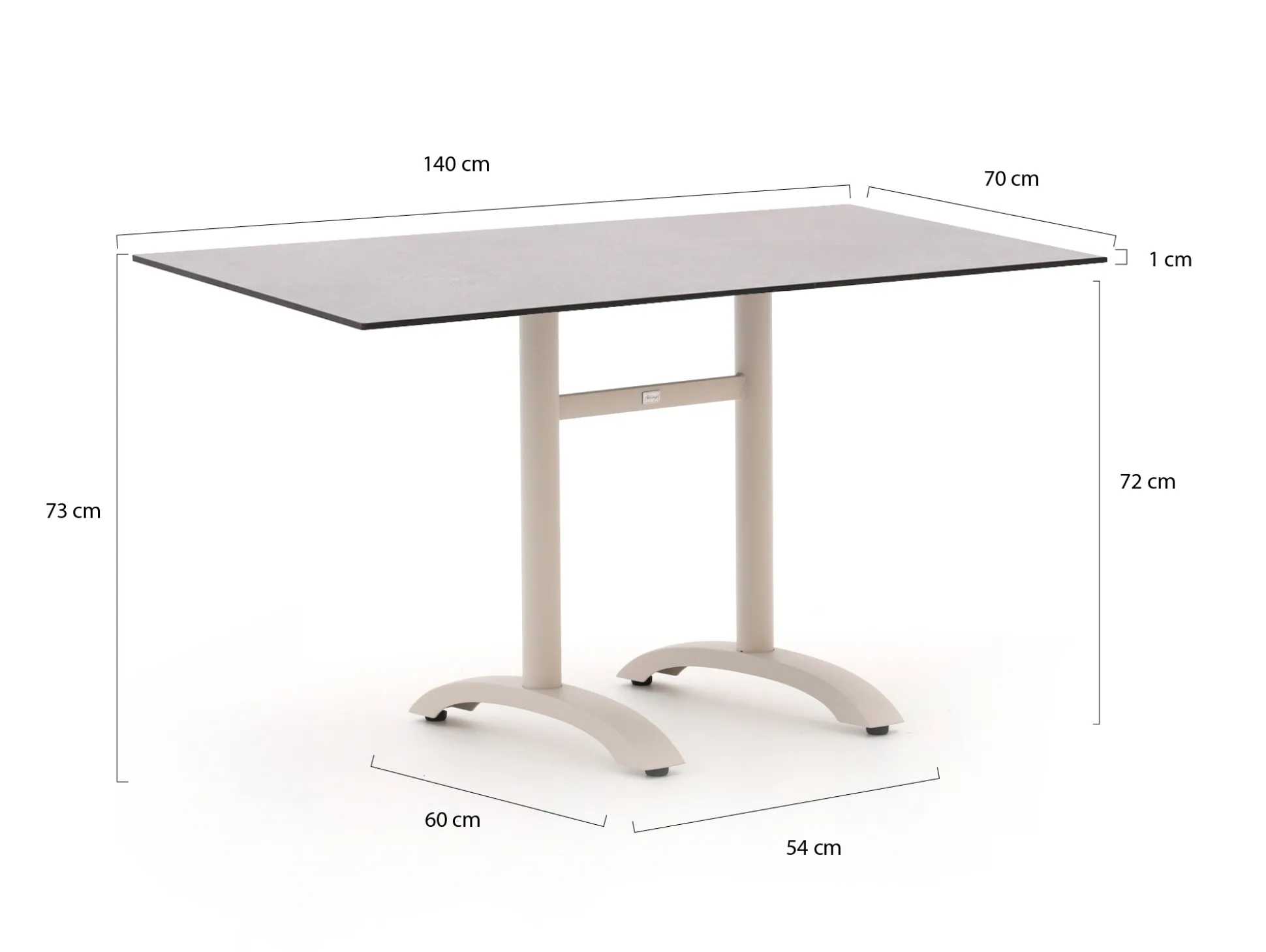 Bellagio Lisio tuintafel 140x80x73cm