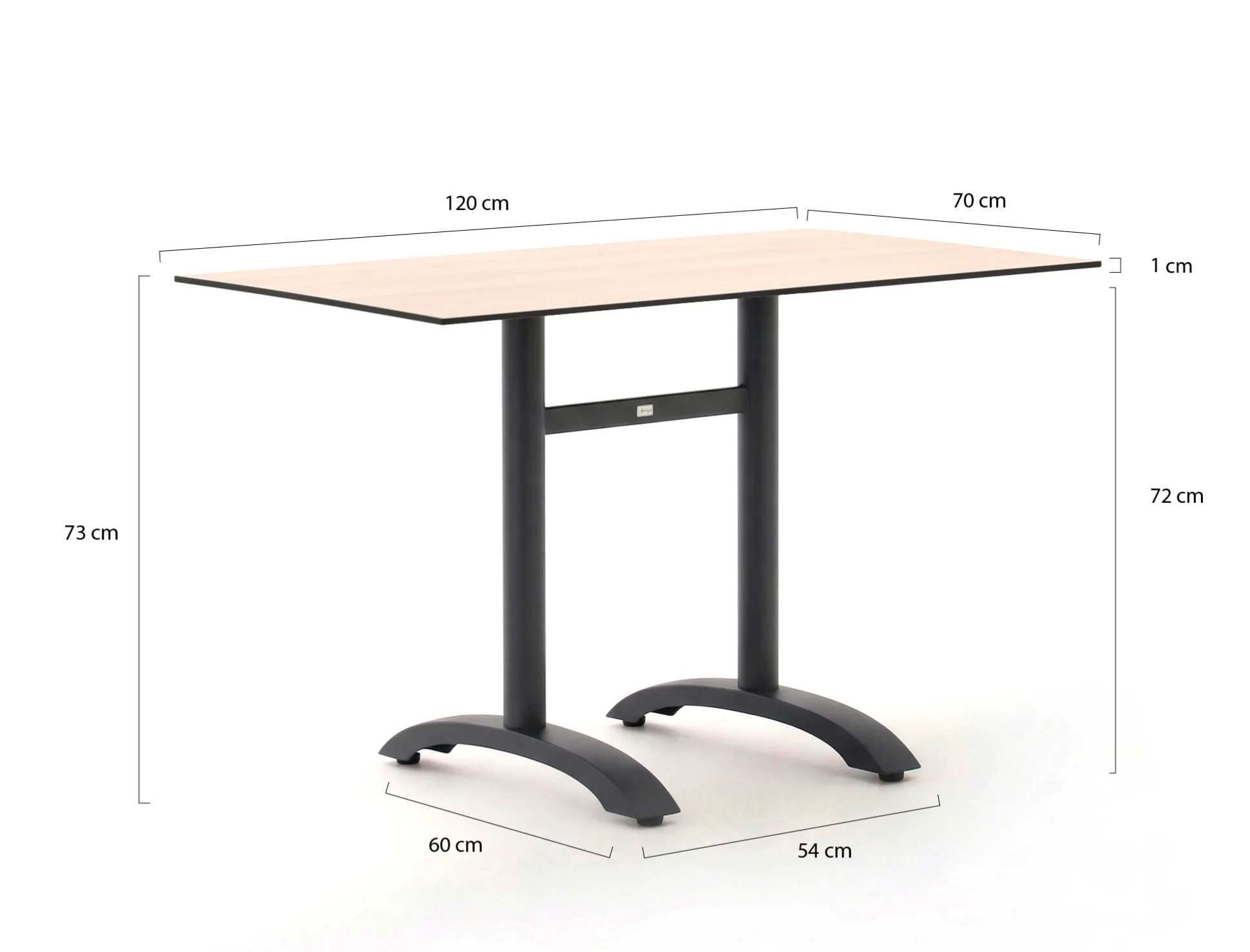 Bellagio Lisio tuintafel 120x70x73cm