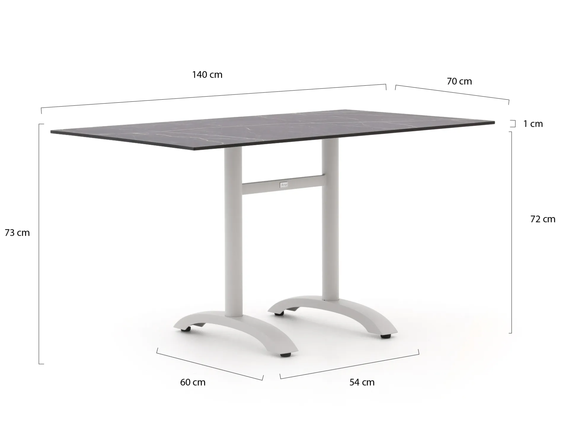 Bellagio Lisio tuintafel 140x80x73cm