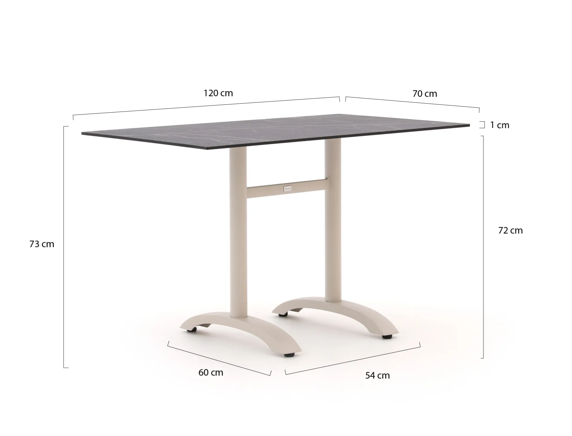 Bellagio Lisio tuintafel 120x70x73cm