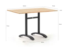 Bellagio Lisio tuintafel 120x70x75cm