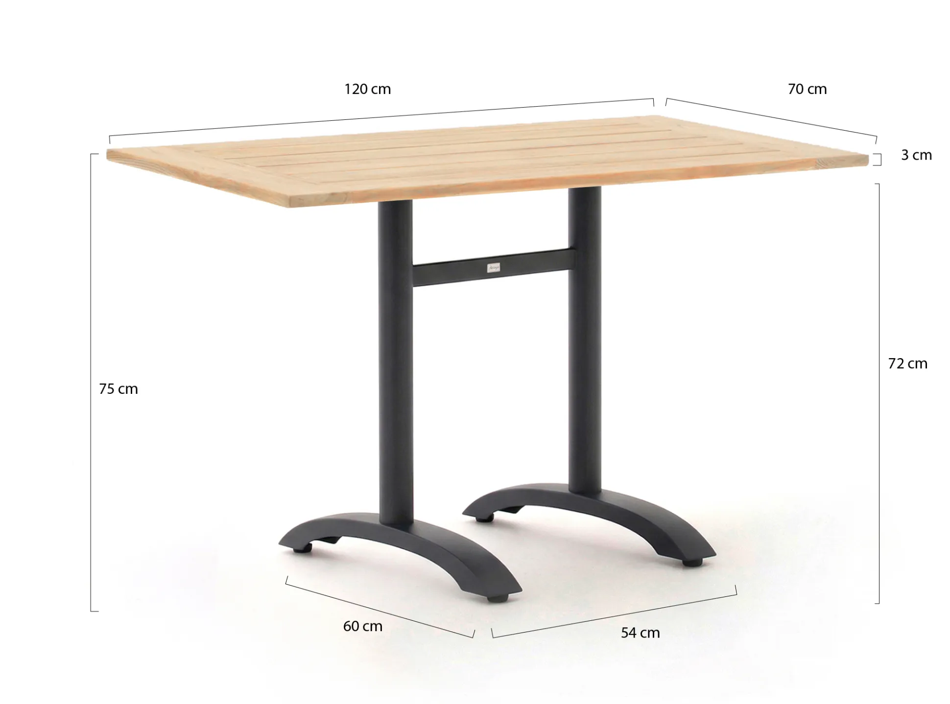 Bellagio Lisio tuintafel 120x70x75cm