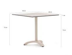 Bellagio Lisio tuintafel 80x80x73cm