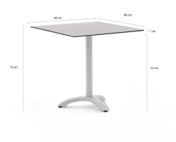 Bellagio Lisio tuintafel 70x70x73cm