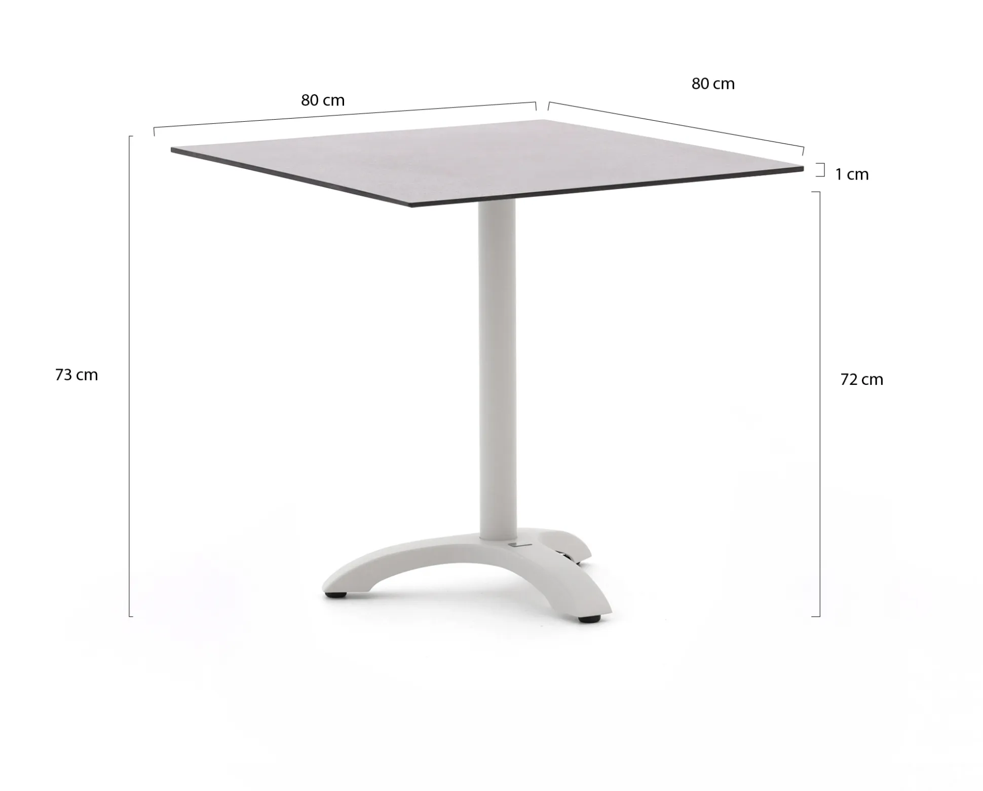 Bellagio Lisio tuintafel 70x70x73cm