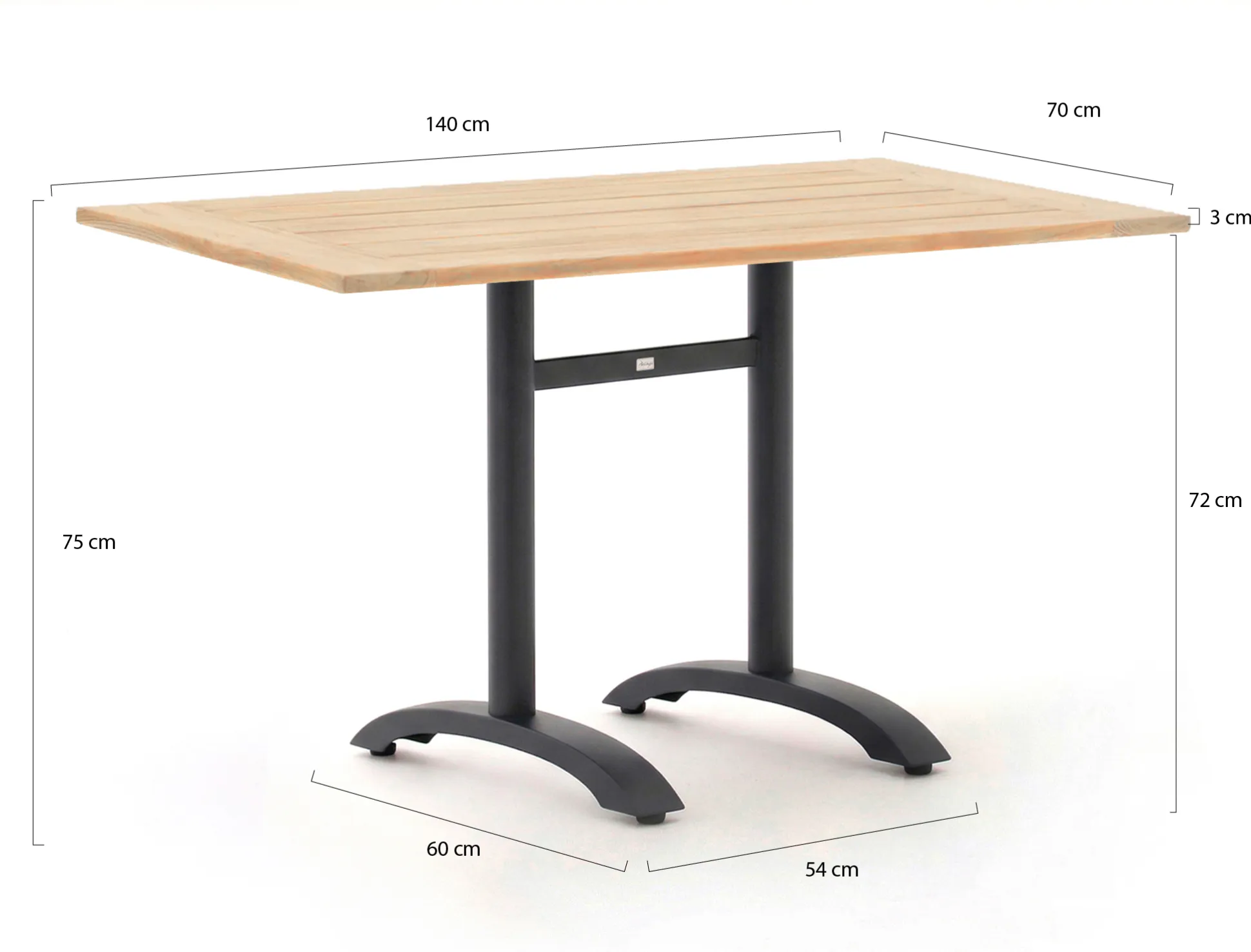 Bellagio Lisio tuintafel 140x80x75cm