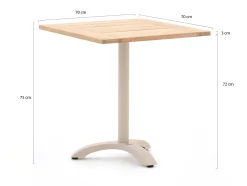 Bellagio Lisio tuintafel 70x70x75cm