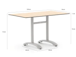 Bellagio Lisio tuintafel 120x70x73cm