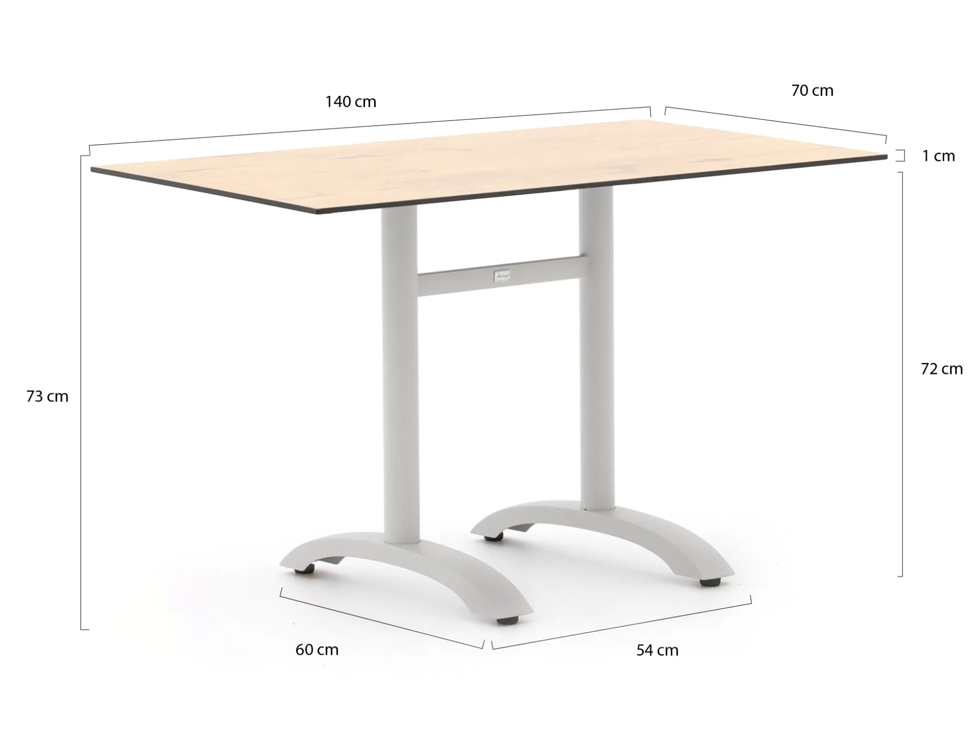 Bellagio Lisio tuintafel 140x80x73cm