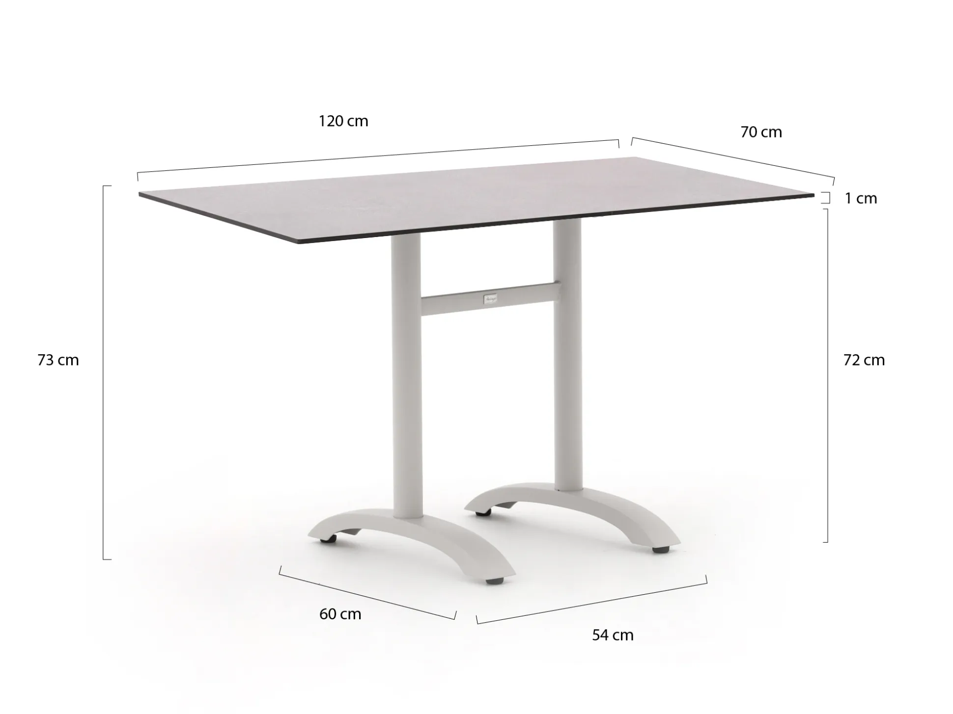Bellagio Lisio tuintafel 120x70x73cm