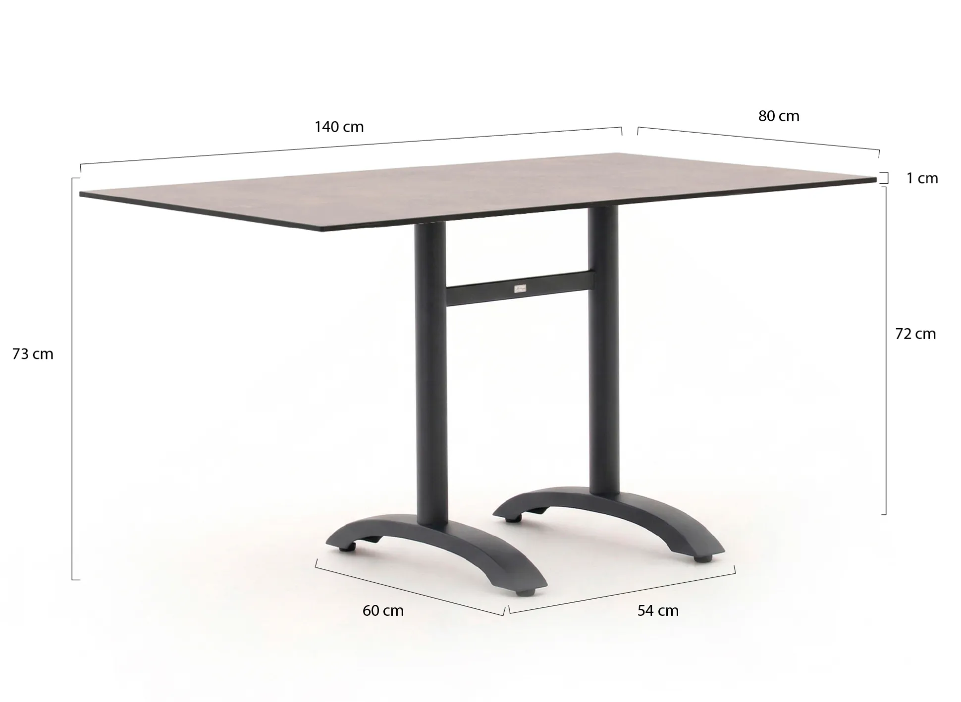Bellagio Lisio tuintafel 140x80x73cm
