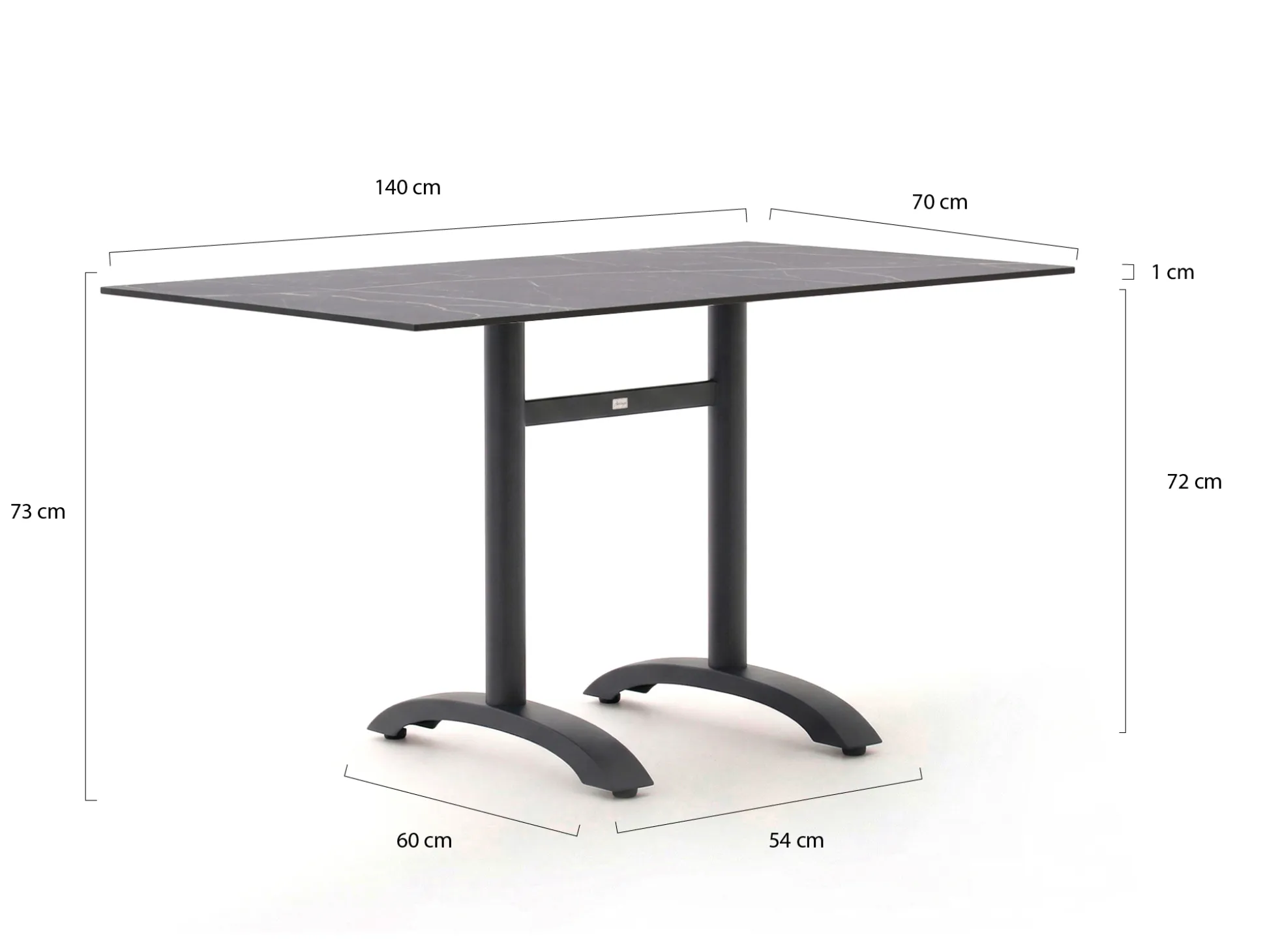 Bellagio Lisio tuintafel 140x80x73cm