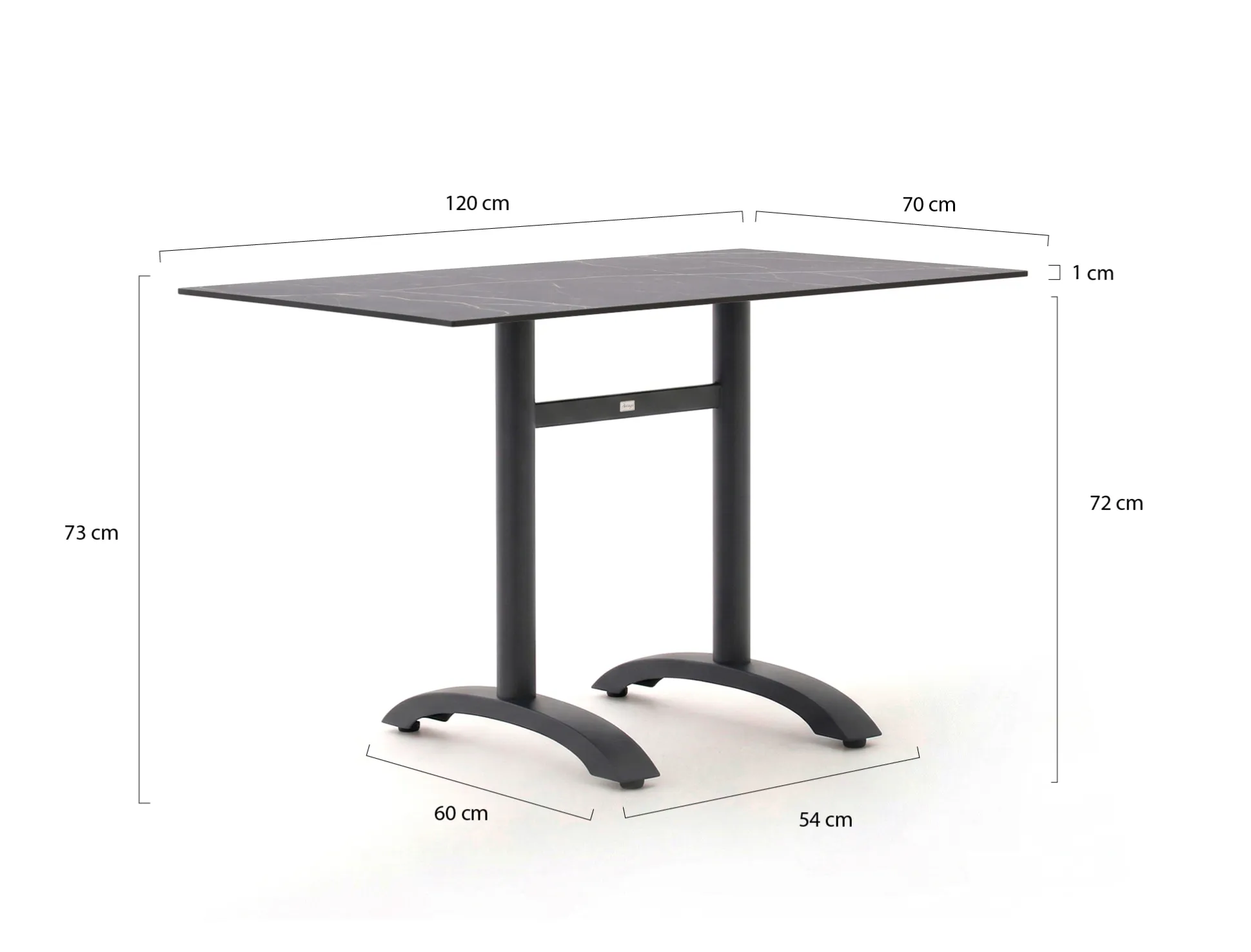 Bellagio Lisio tuintafel 120x70x73cm