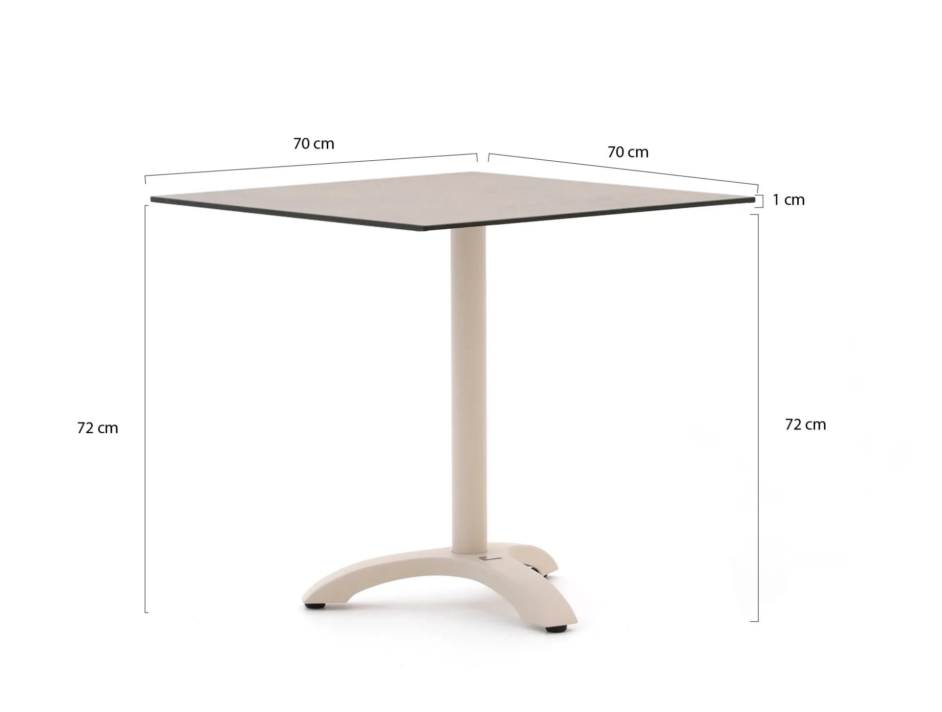 Bellagio Lisio tuintafel 70x70x73cm