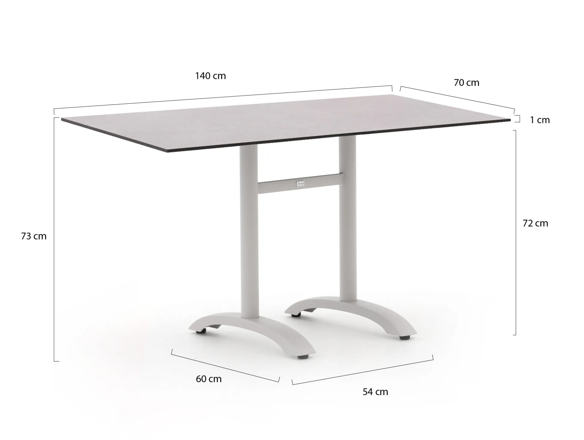 Bellagio Lisio tuintafel 140x80x73cm