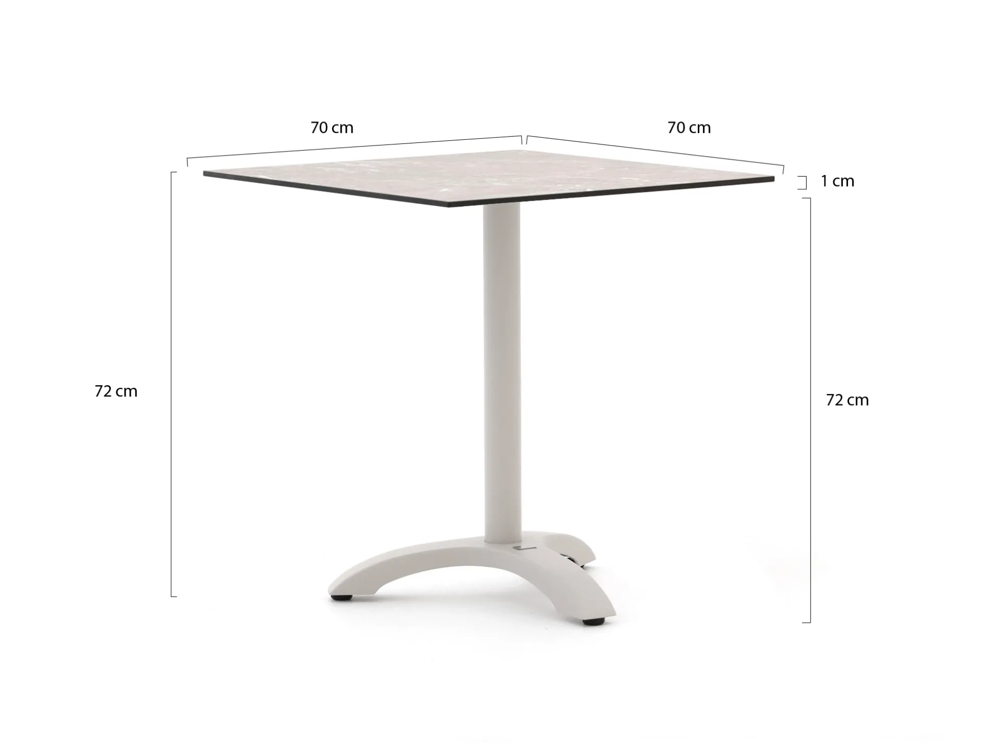 Bellagio Lisio tuintafel 70x70x73cm