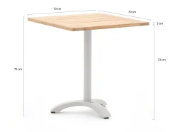 Bellagio Lisio tuintafel 70x70x75cm