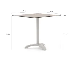 Bellagio Lisio tuintafel 70x70x73cm
