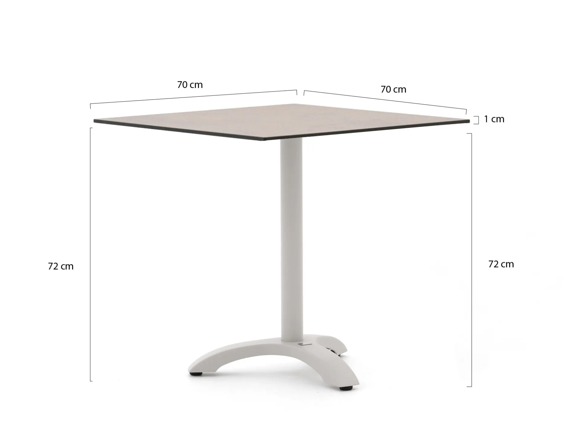 Bellagio Lisio tuintafel 70x70x73cm