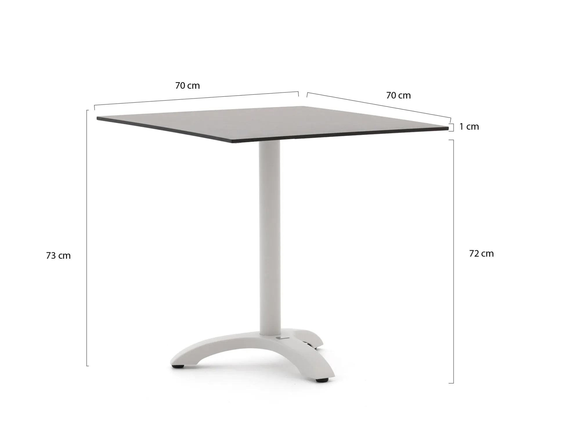 Bellagio Lisio tuintafel 70x70x73cm