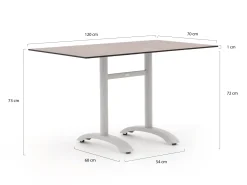 Bellagio Lisio tuintafel 120x70x73cm