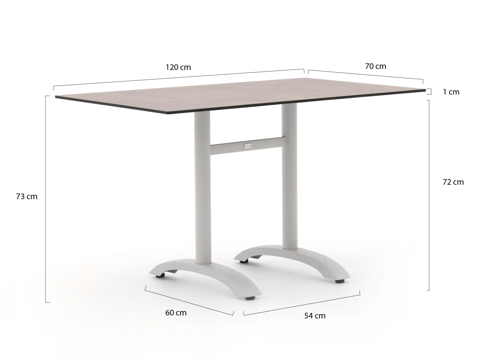Bellagio Lisio tuintafel 120x70x73cm