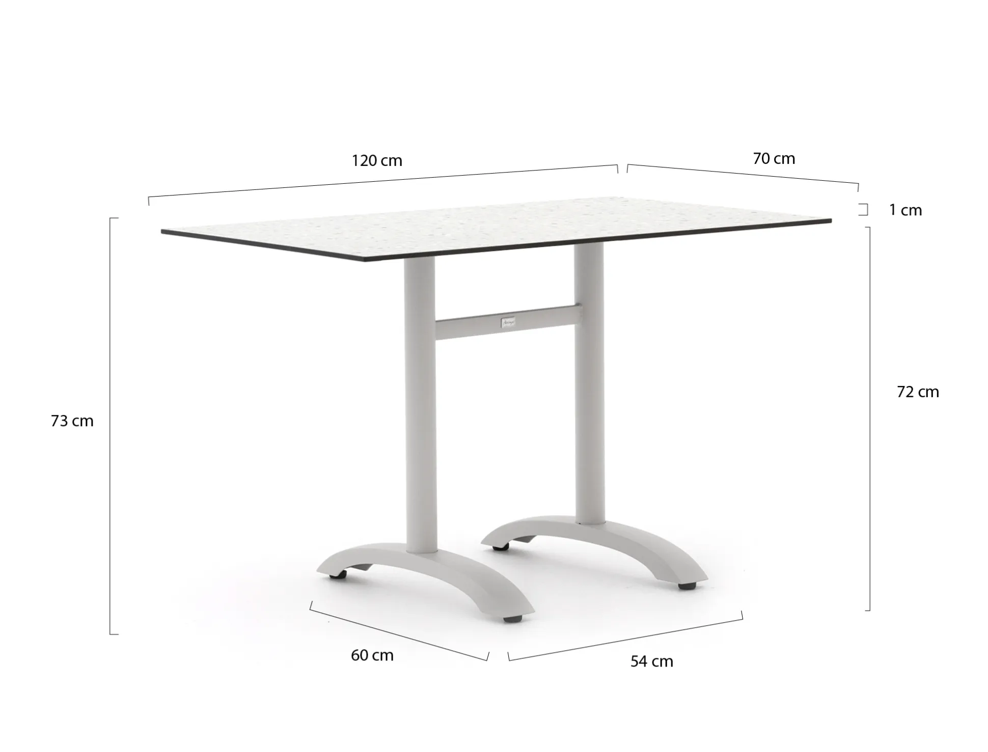 Bellagio Lisio tuintafel 120x70x73cm
