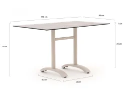 Bellagio Lisio tuintafel 140x80x73cm