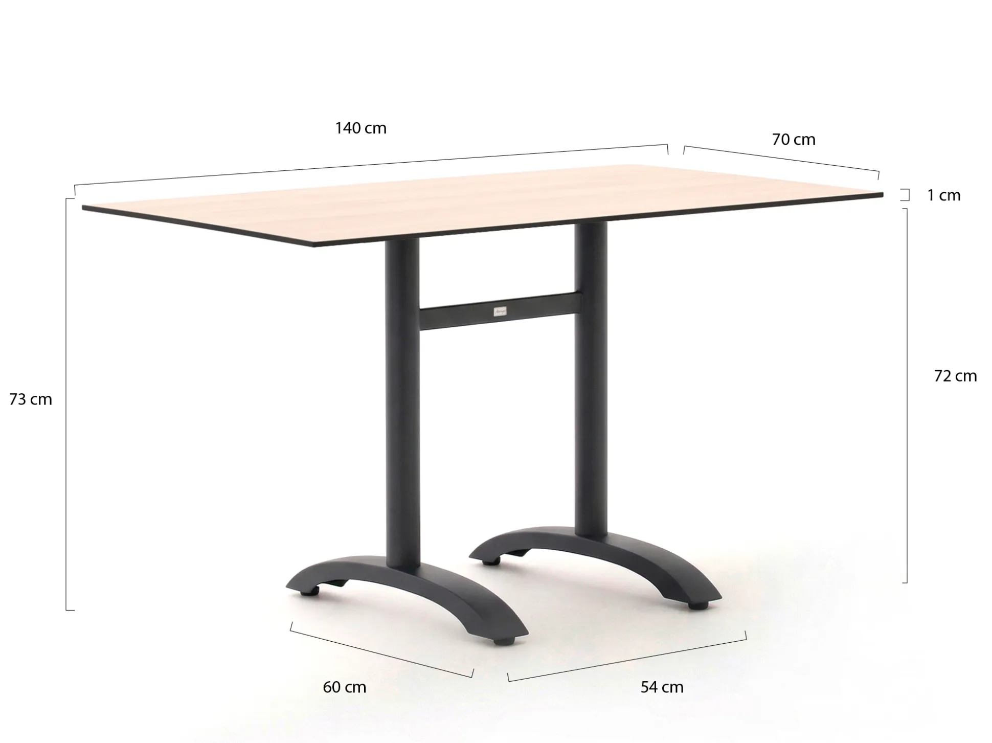 Bellagio Lisio tuintafel 140x80x73cm