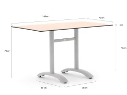 Bellagio Lisio tuintafel 140x80x73cm