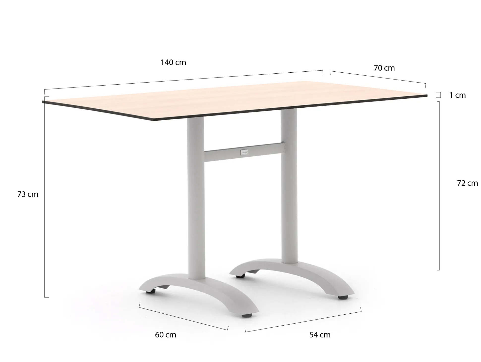 Bellagio Lisio tuintafel 140x80x73cm
