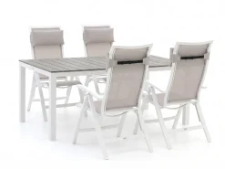 Bellagio Lugo/Fidenz 183cm dining tuinset 5-delig verstelbaar