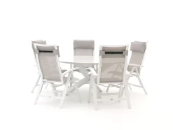 Bellagio Lugo/Lodola ø 150cm dining tuinset 6-delig verstelbaar