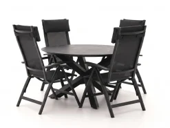 Bellagio Lugo/Lodola ø 130cm dining tuinset 5-delig verstelbaar