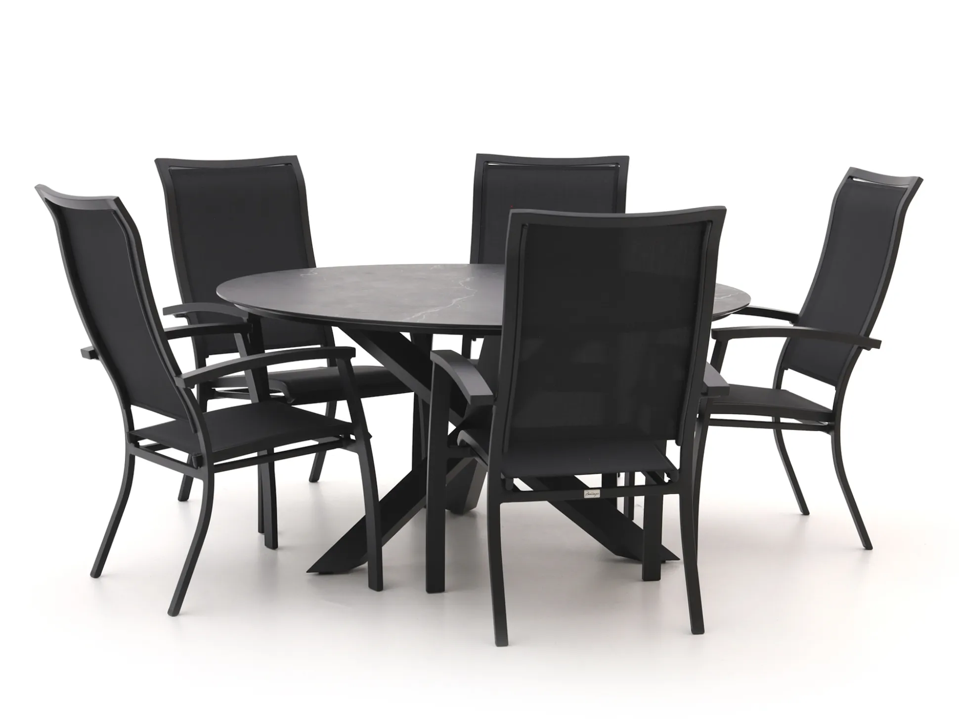 Bellagio Lugo/Lodola ø 150cm dining tuinset 6-delig stapelbaar
